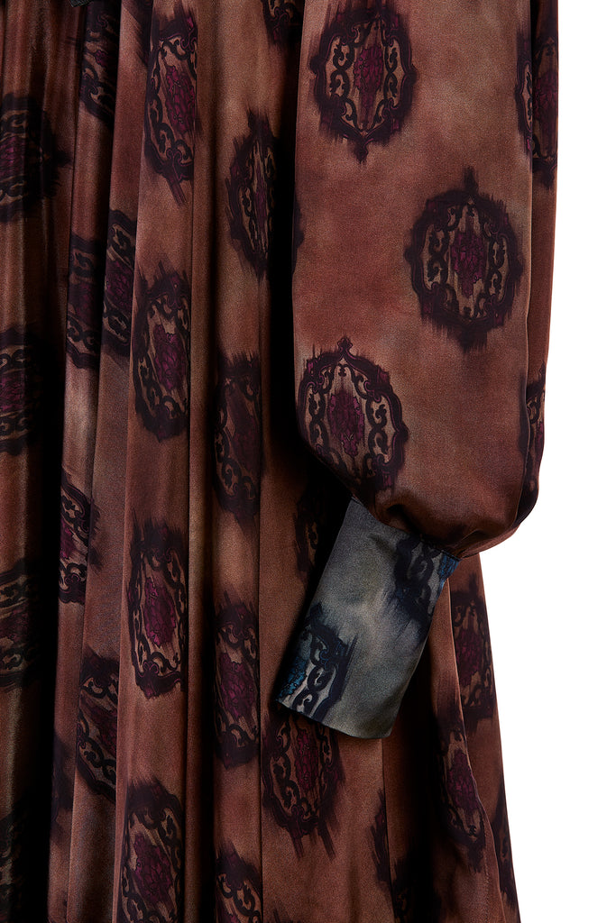 Bronzino Genesi Dress Pink Burgundy Sleeve Detail
